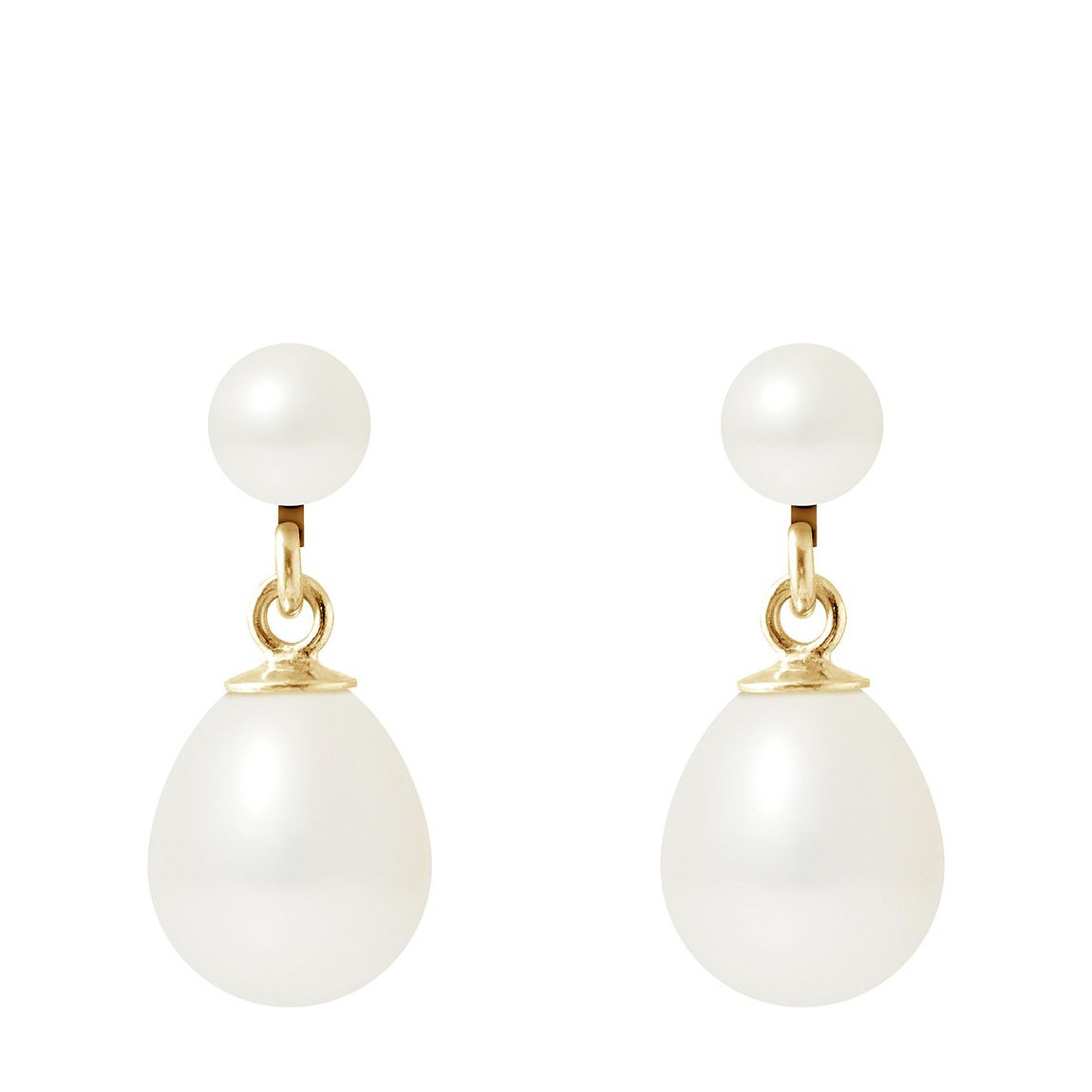 White Double Pearl Earrings main product photo