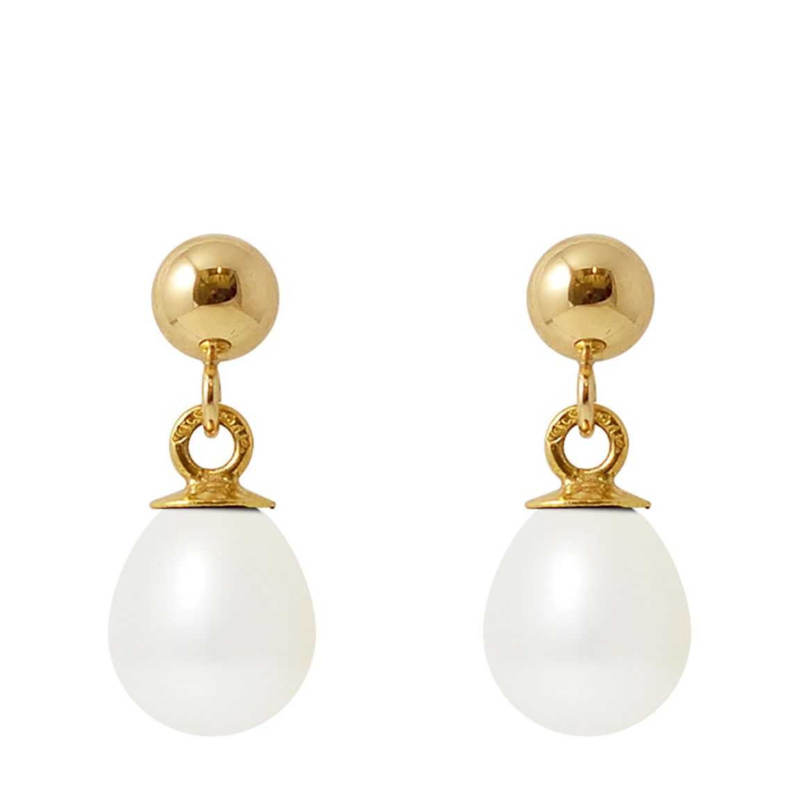 White/Gold Pearl Earrings main product photo