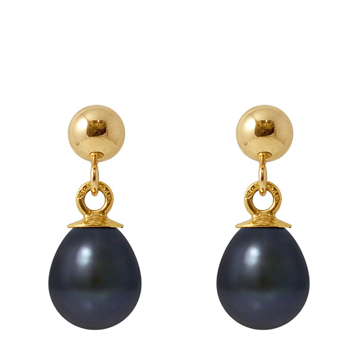 Black/Gold Pearl Earrings main product photo