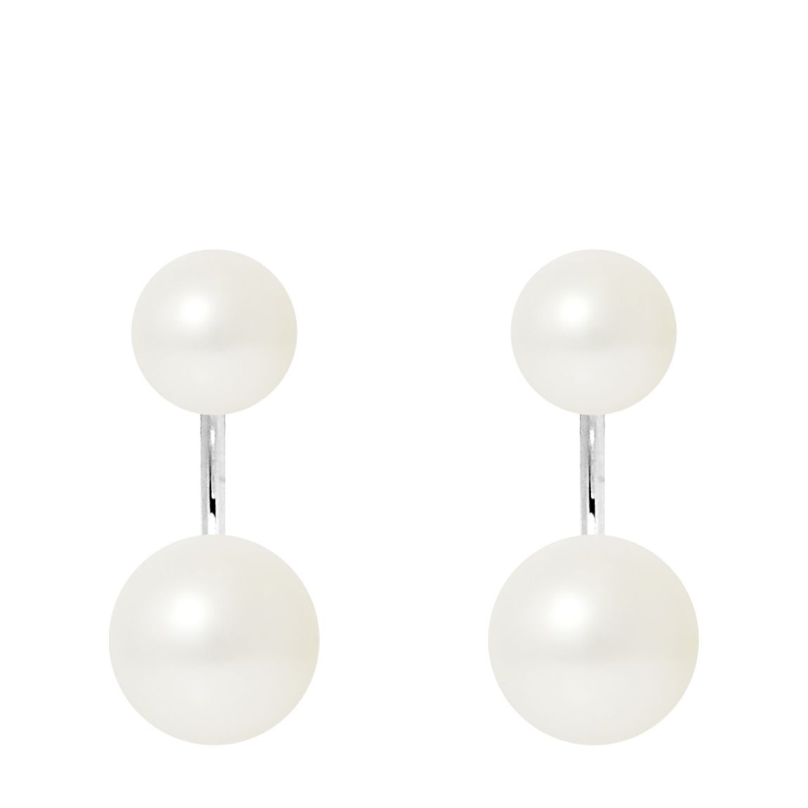 White Double Pearl Earrings main product photo
