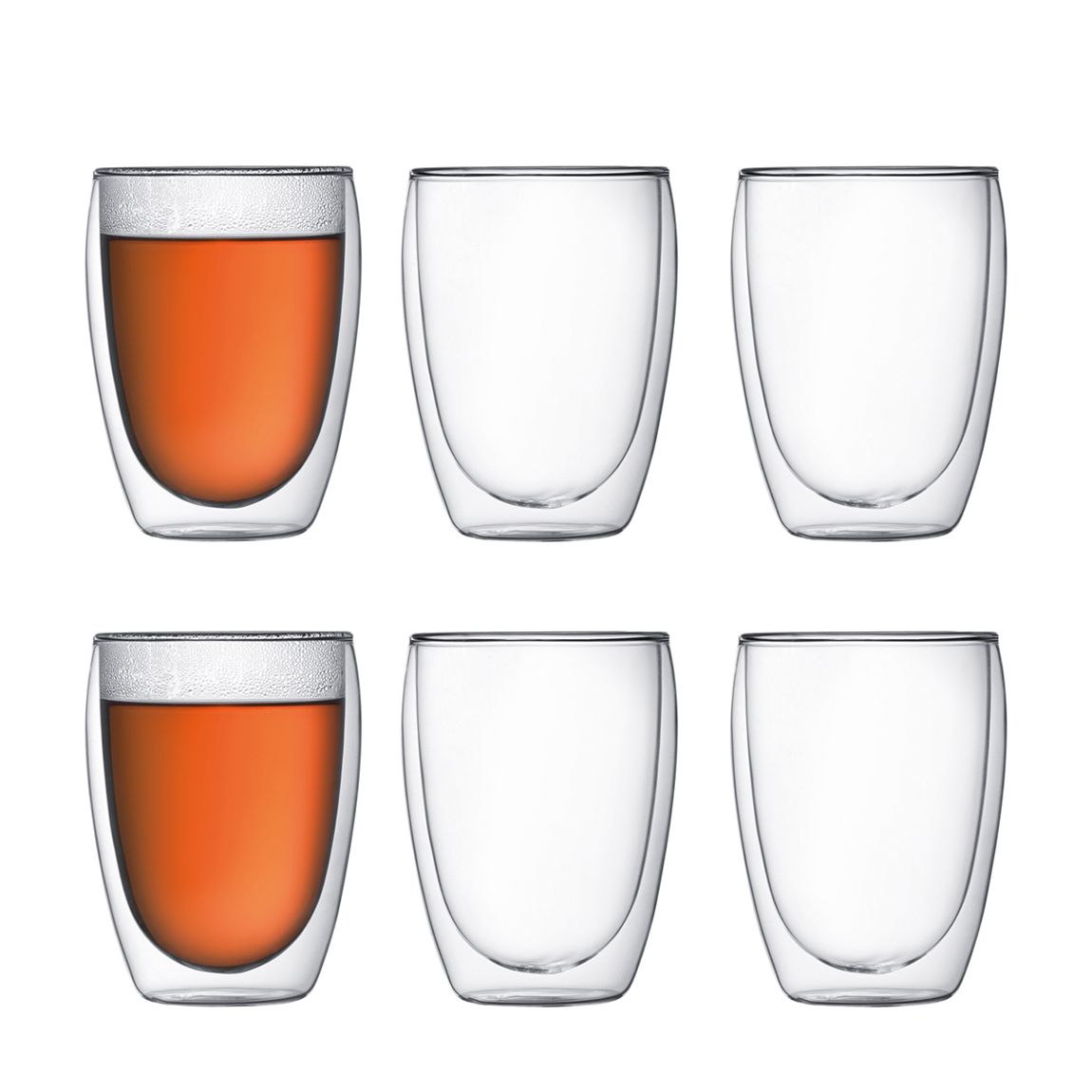 Set of 6 Medium Double Wall Glass, 0.35l, 12oz main product photo