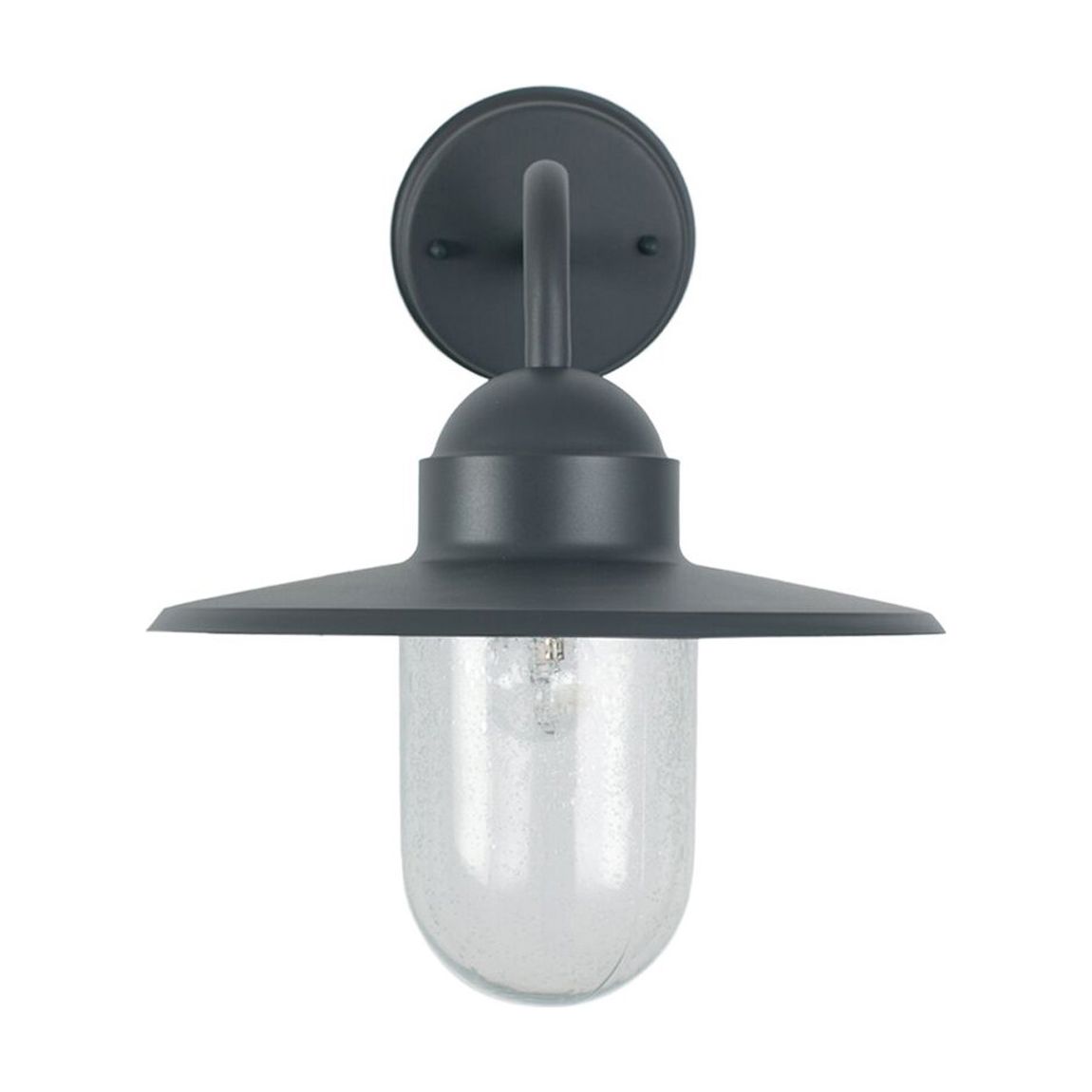Lilium Dark Grey Metal and Glass Fisherman Wall Light main product photo
