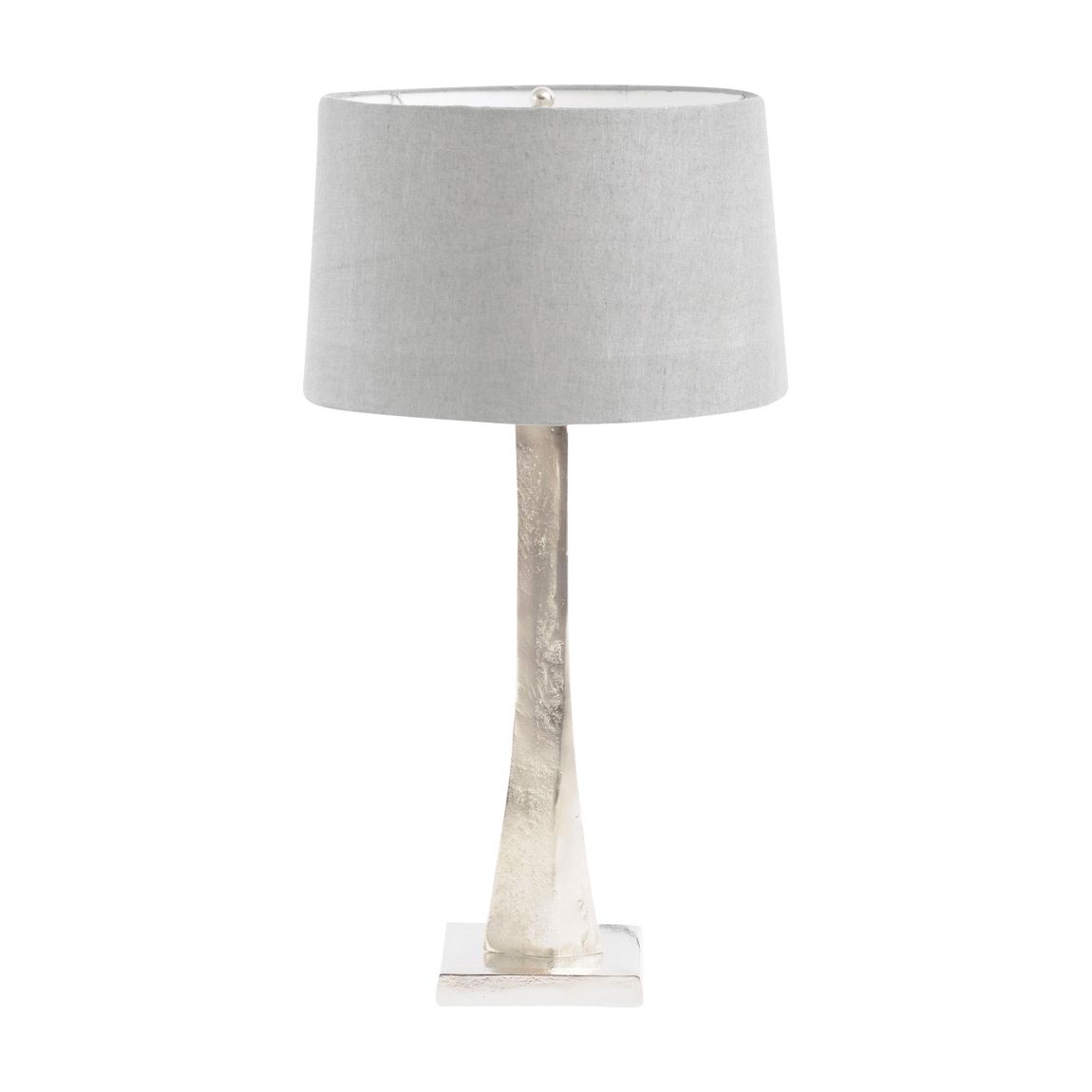 Iconic Trinity Aluminium Table Lamp, Silver with Grey Shade main product photo