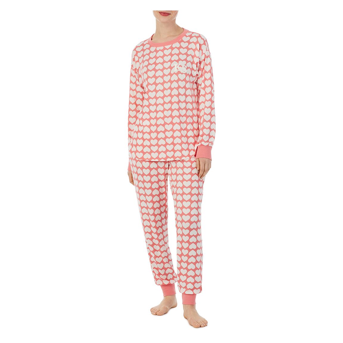 Pink Heart Long Pyjama Set main product photo