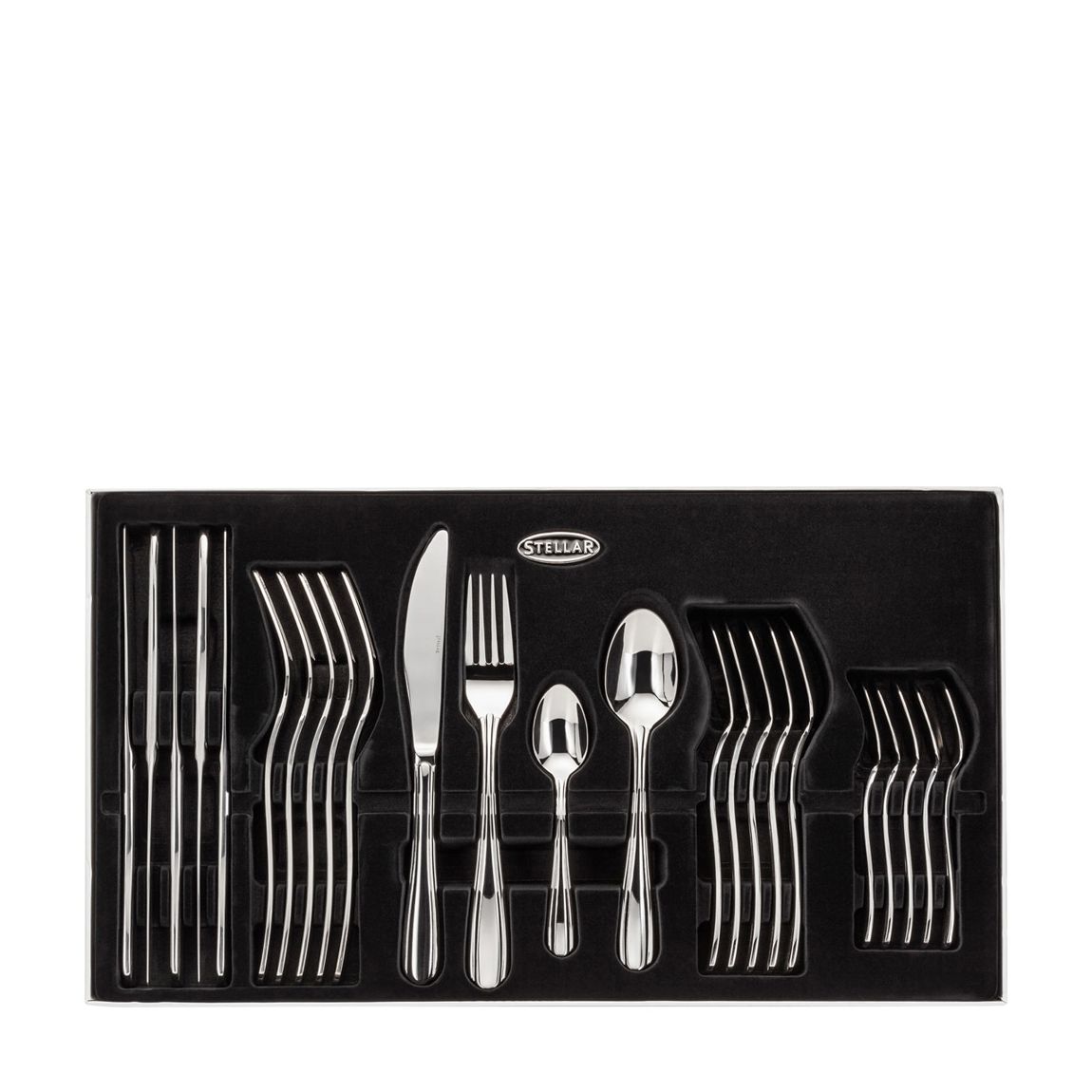 Silver Stainless Steel 24 Piece Cutlery Gift Box Set main product photo