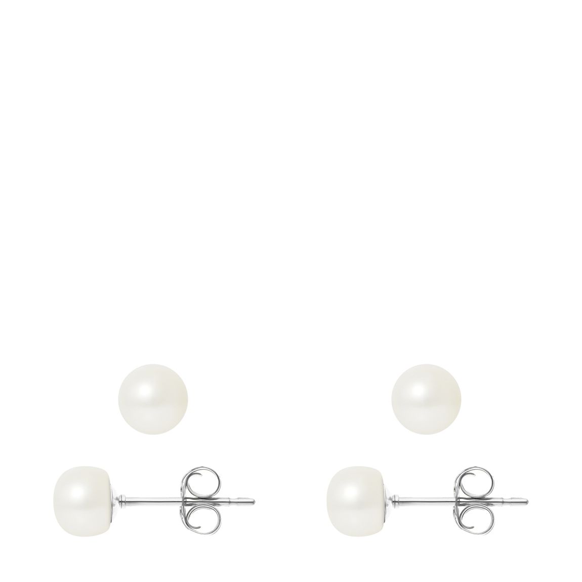 Silver /Natural White Narce Freshwater Pearl Earrings main product photo