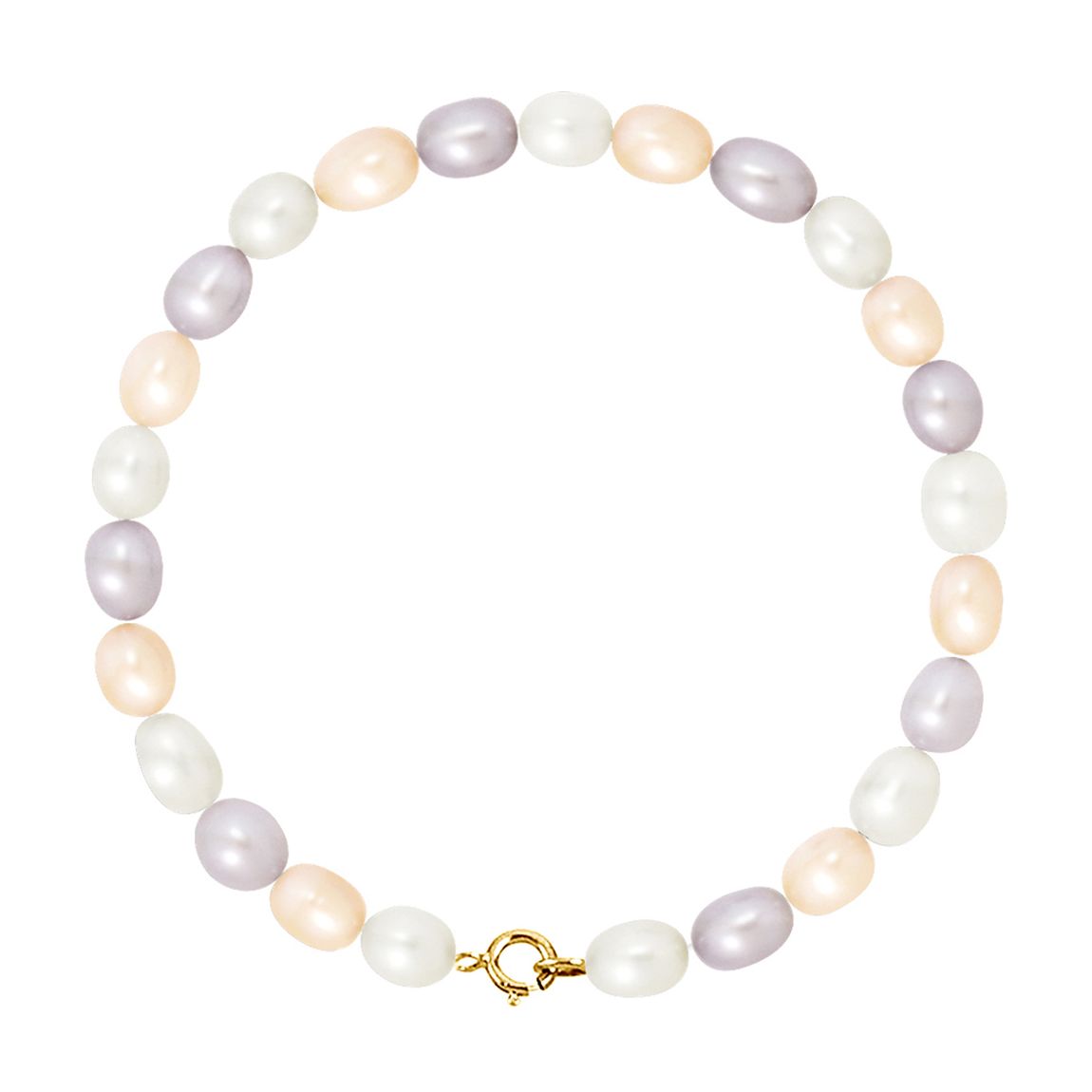 Multi/Yellow Gold Freshwater Pearl Grain Rice Bracelet main product photo