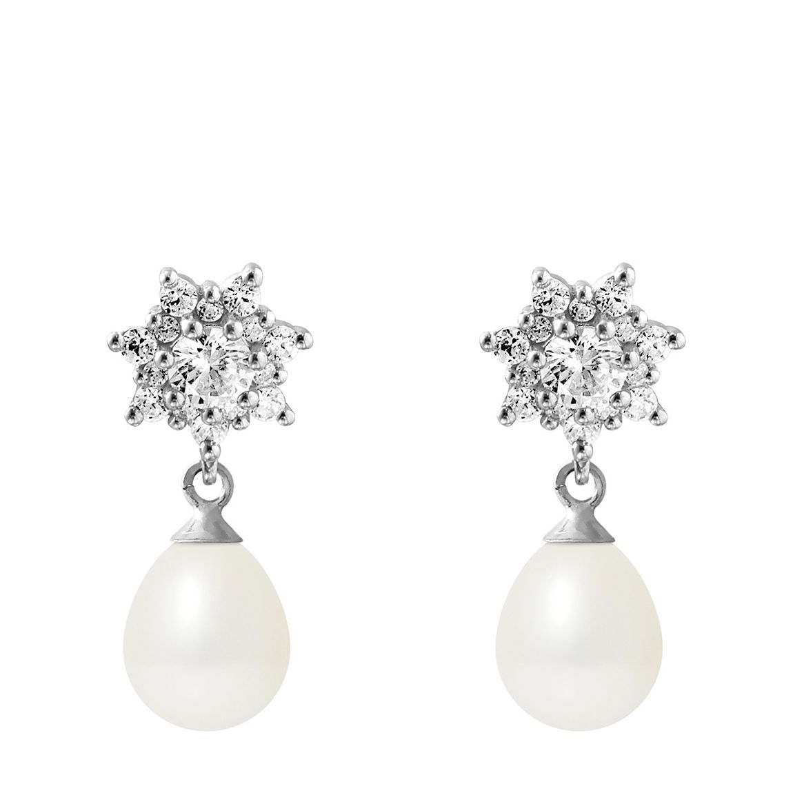 Natural White Pearl Earrings 7-8mm main product photo