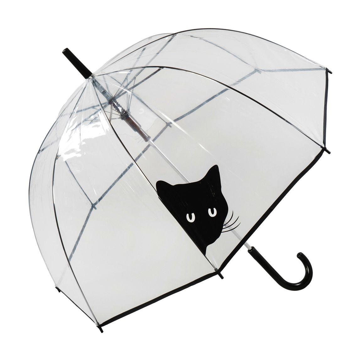 Transparent Peeking Cat Birdcage Umbrella main product photo