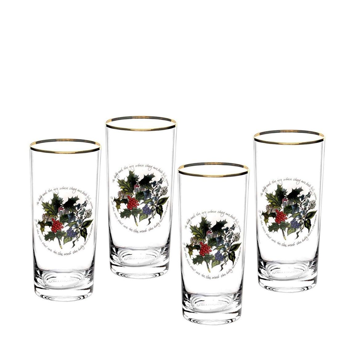 Set of 4 The Holly The Ivy Hiball Glasses main product photo