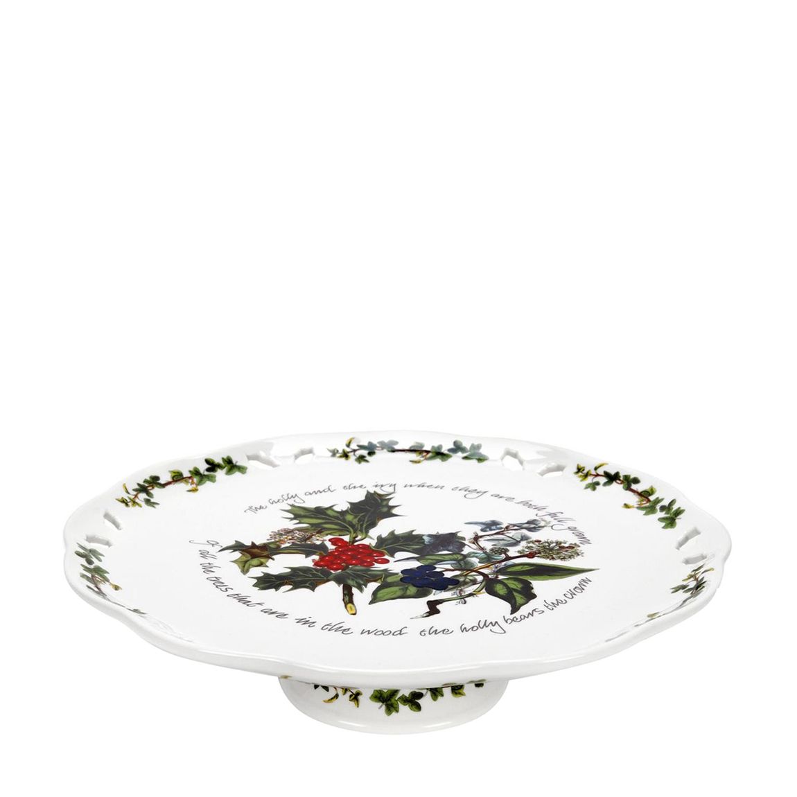 The Holly The Ivy Pierced Footed Cake Plate main product photo