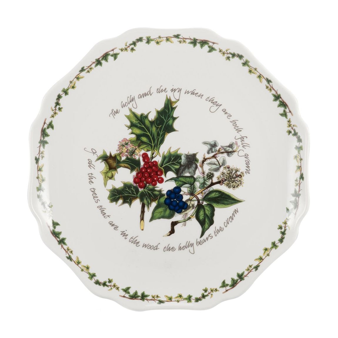 The Holly The Ivy Scalloped Platter, 28cm main product photo