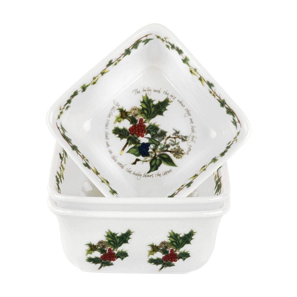 Set of 3 The Holly The Ivy Mini Square Dishes main product photo