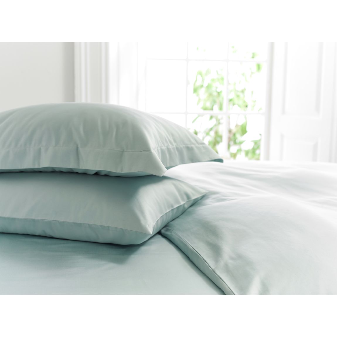 800 Thread Count Cotton Housewife Pillowcase Duckegg main product photo