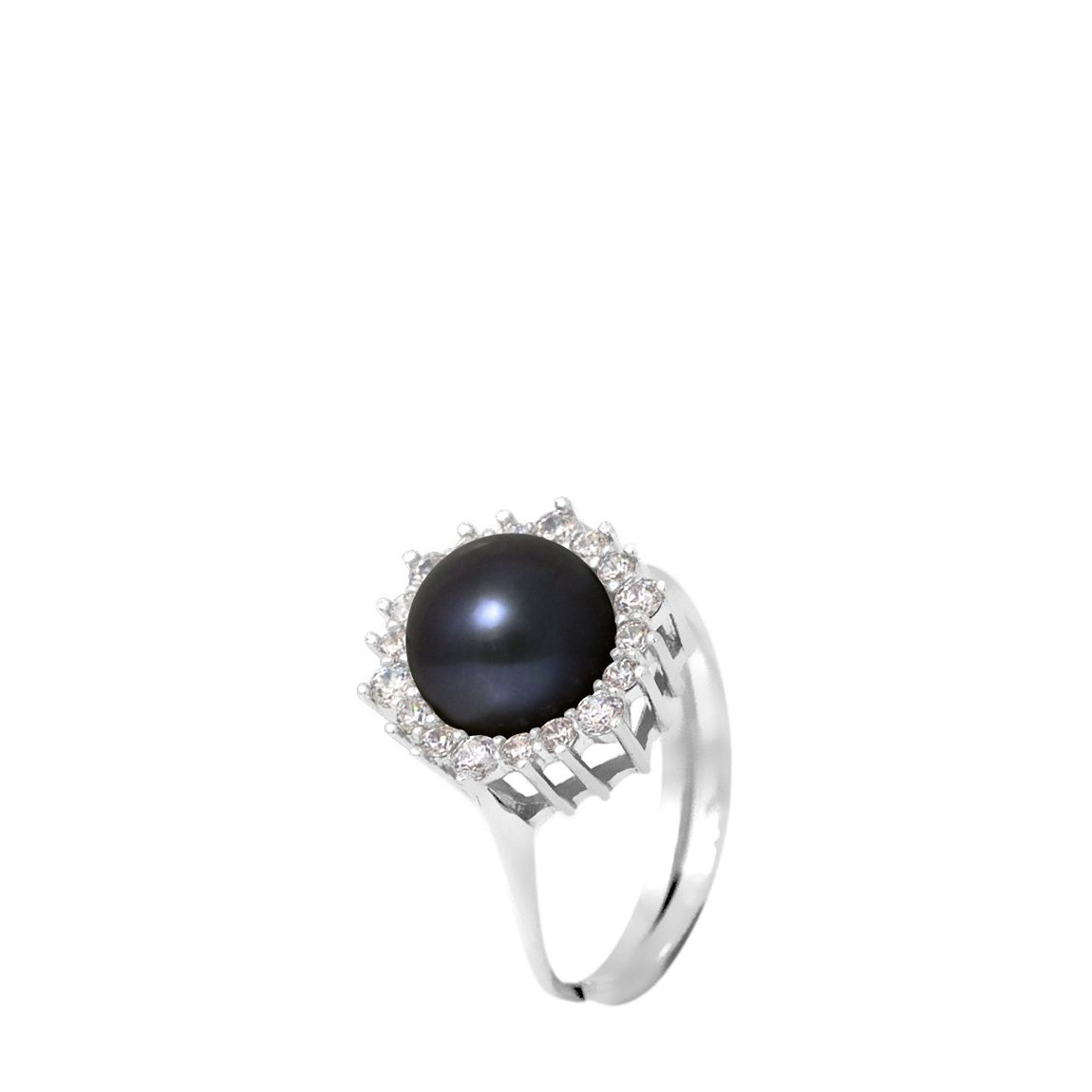 Black Pearl Solitaire Ring 8-9mm main product photo