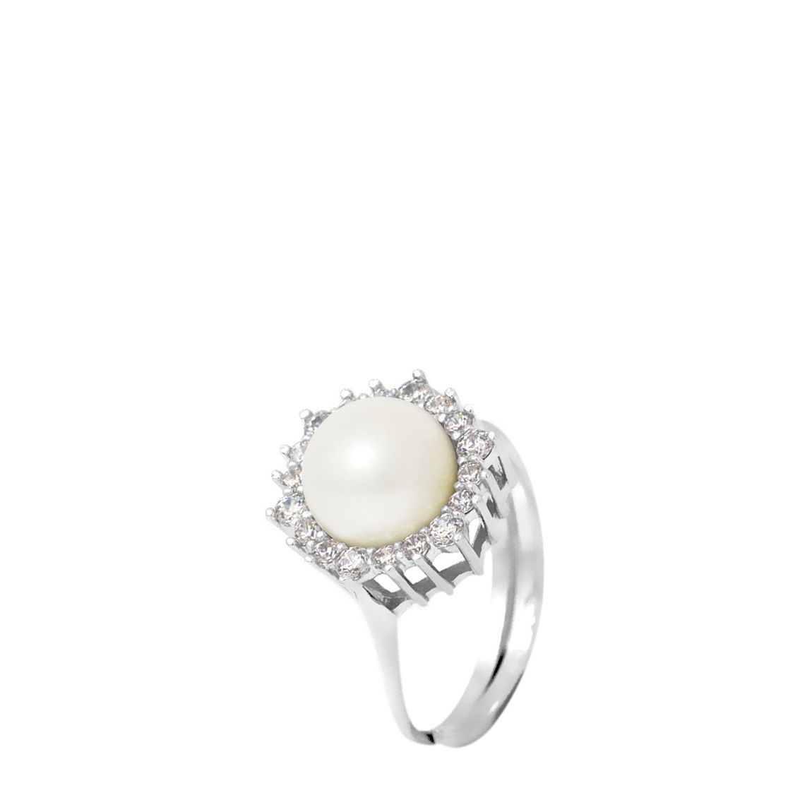 White Pearl Solitaire Ring 8-9mm main product photo
