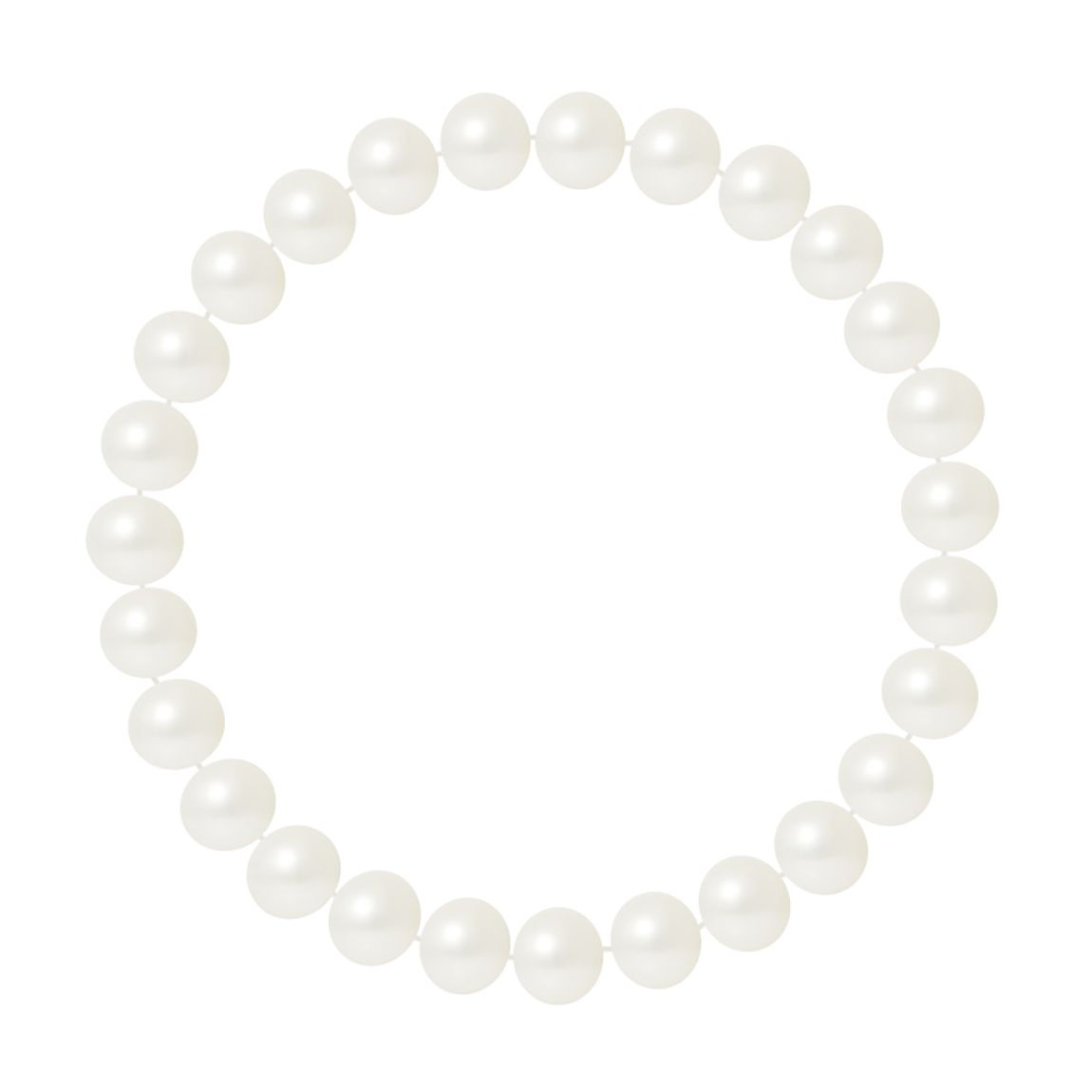 Natural White Half Round Pearl Bracelet 7-8mm main product photo