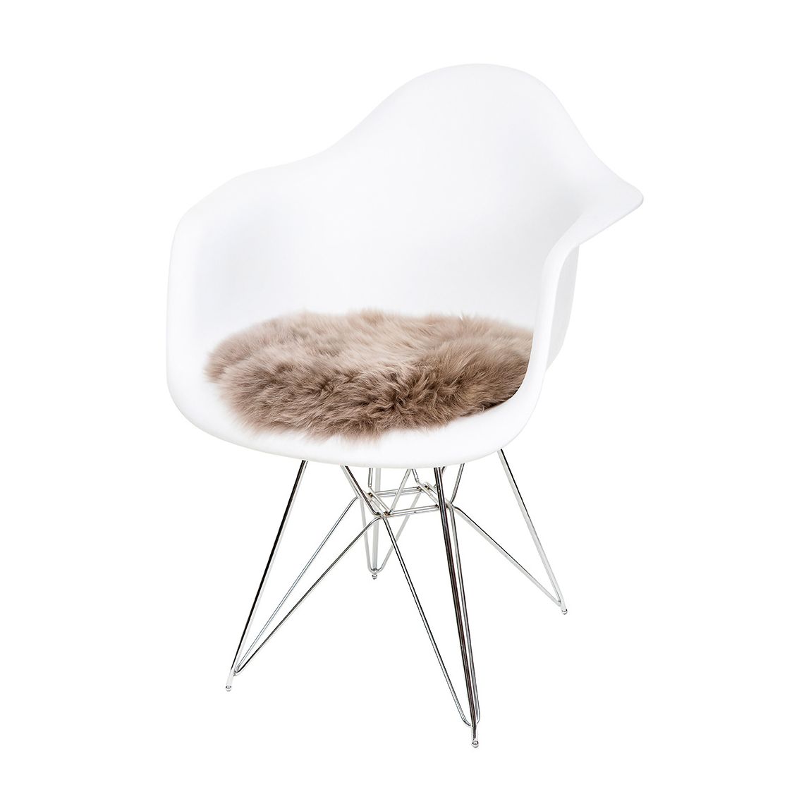 Longwool Sheepskin Circle 37cm Plate, Vole main product photo