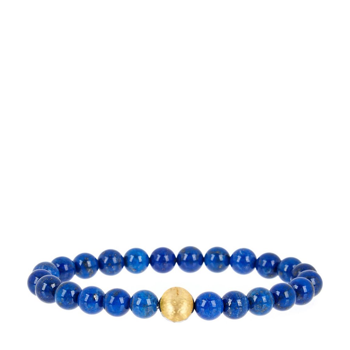 Men's Matt Gold Plated / Blue Lapis Bracelet main product photo