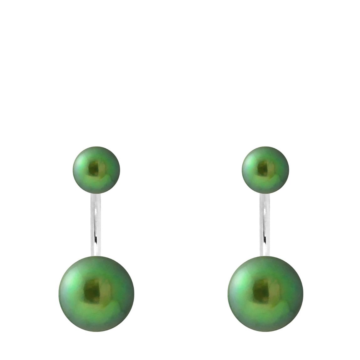 Natural White Button Pearl Earrings 8-9mm main product photo