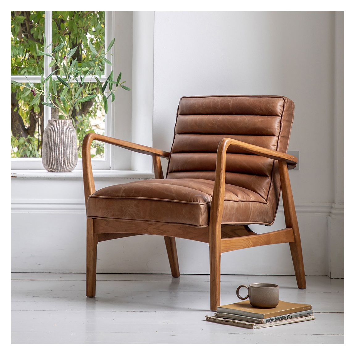 Amersham Armchair, Vintage Brown Leather main product photo