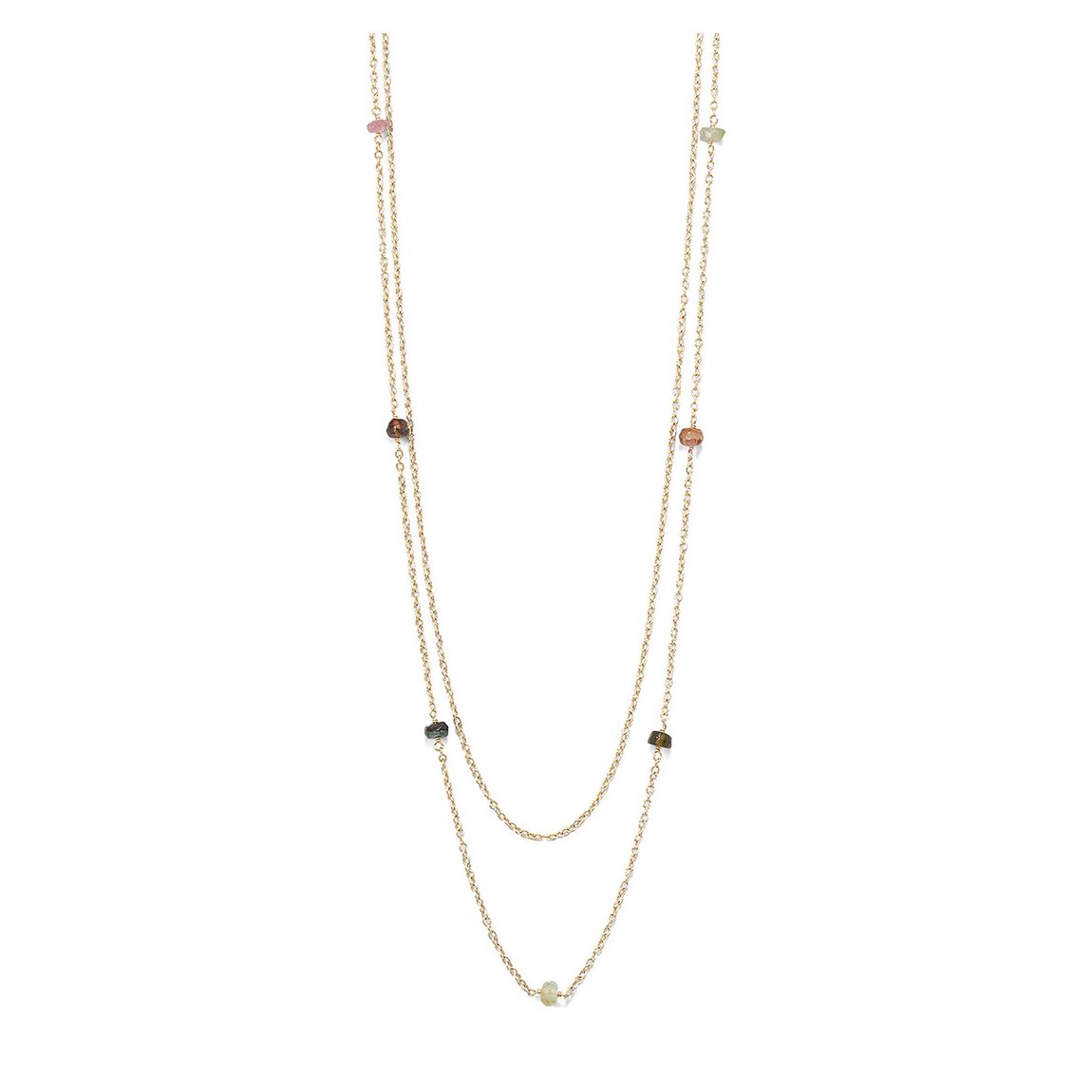 Tourmaline Station Double Row Necklace main product photo
