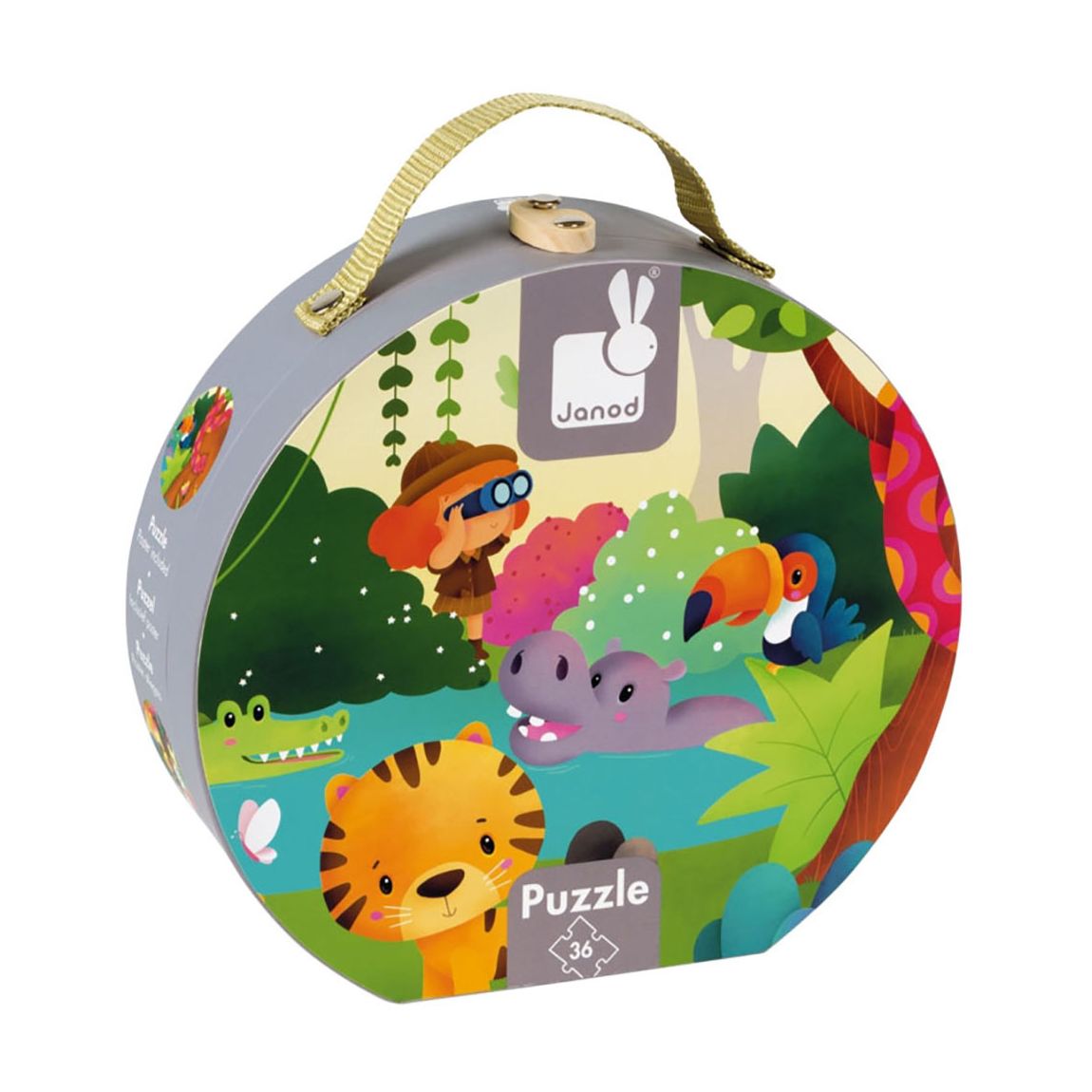 Hat Boxed 36 Piece Panoramic Jungle Puzzle main product photo