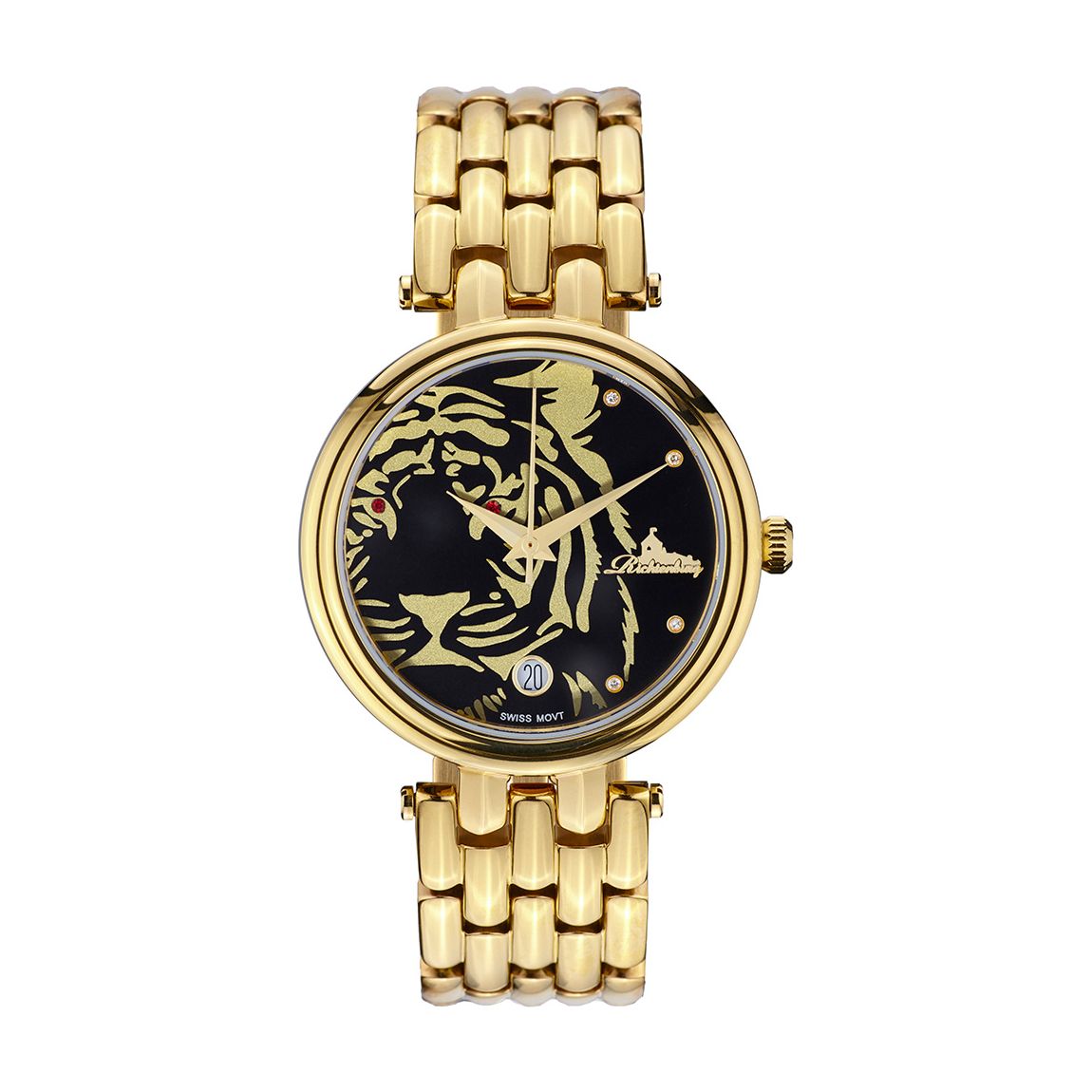 Women's Gold Stainless Steel Tiger Quartz Watch main product photo