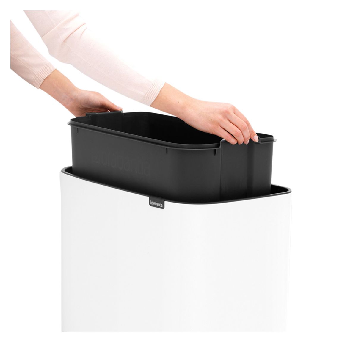 White Bo Touch Bin, 36L main product photo