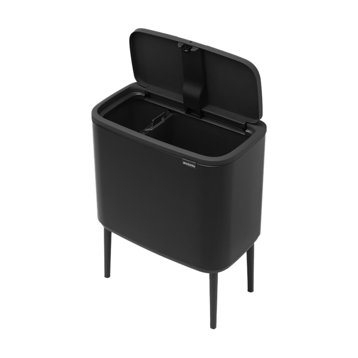 Matt Black Bo Touch Bin, 11 + 23L main product photo