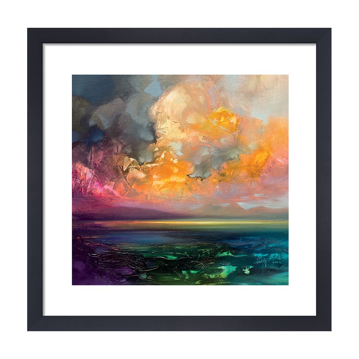 Isle of Jura Emerges 40x40cm Framed Print main product photo