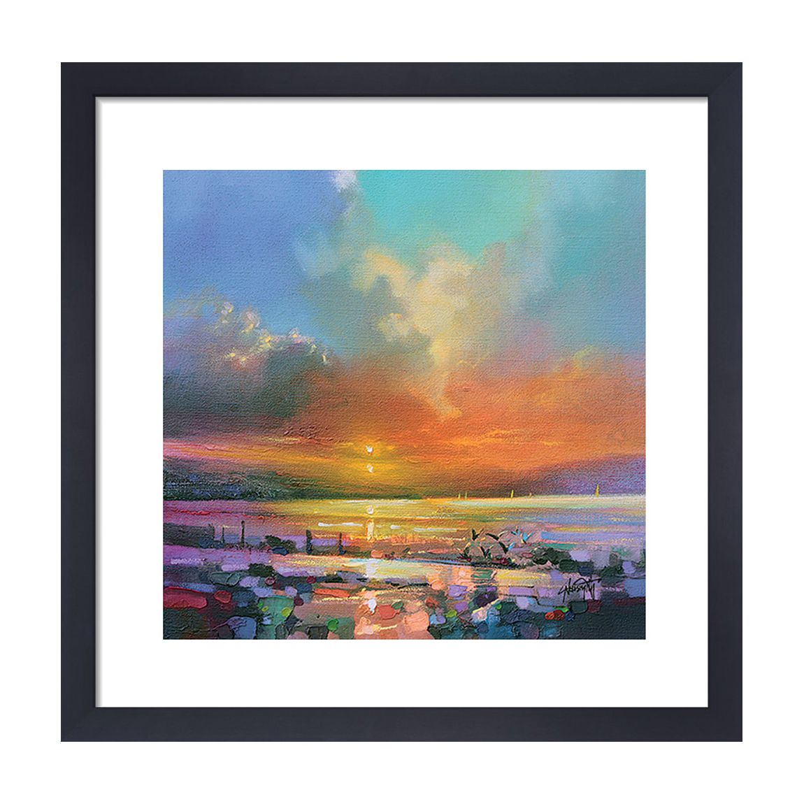 Seagulls 40x40cm Framed Print main product photo