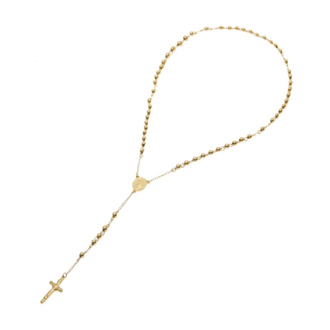 18K Gold Religious Rosary Necklace main product photo