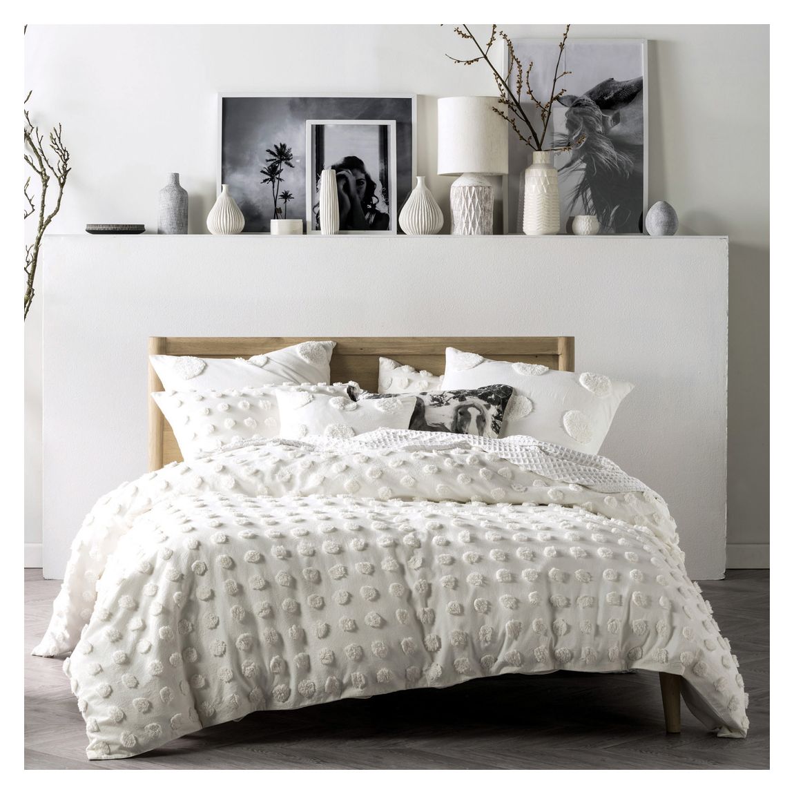 Haze Double Duvet Cover Set, White main product photo