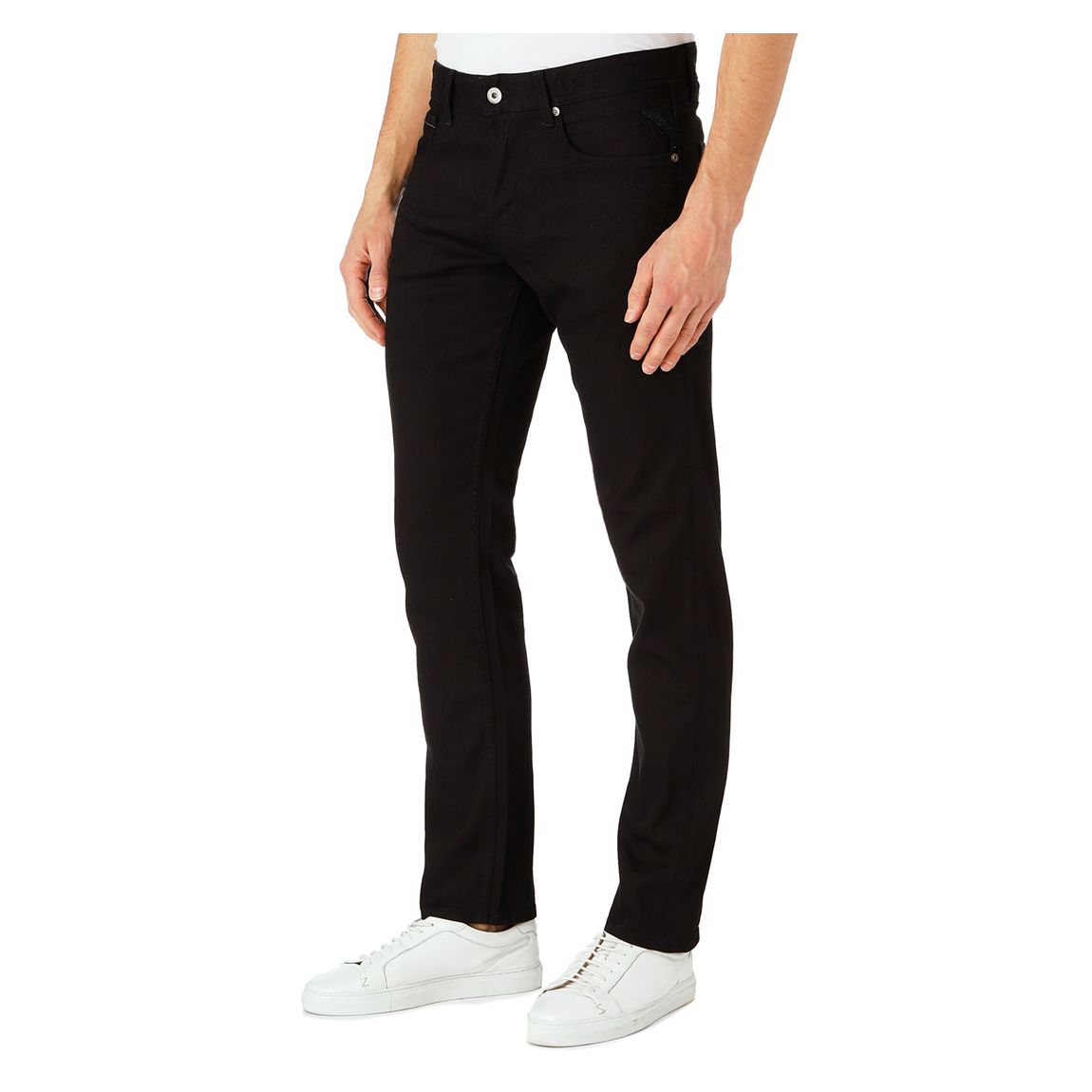 Black Grover Straight Stretch Jeans main product photo