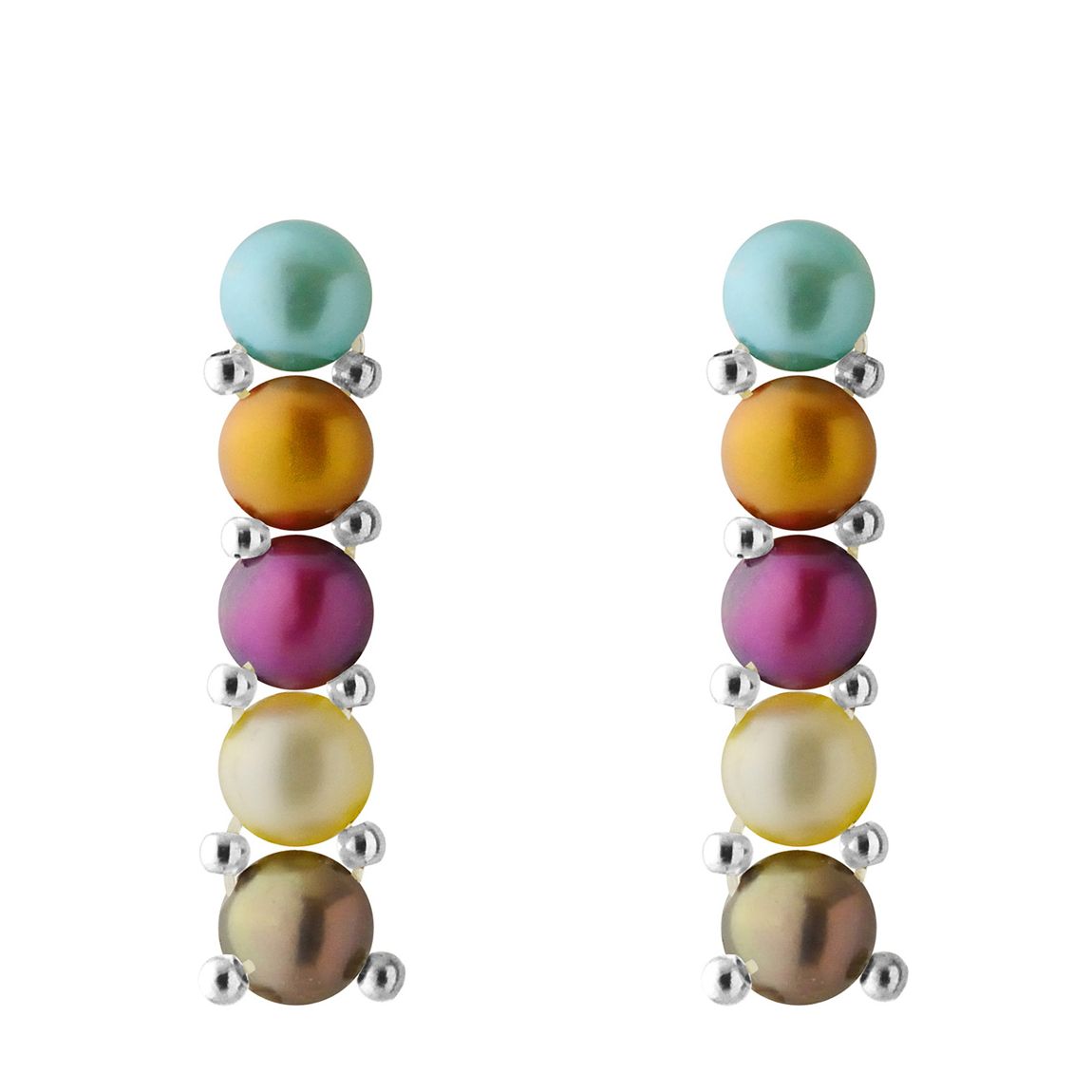 Multicolour Freshwater Pearl Earrings 3-4mm main product photo