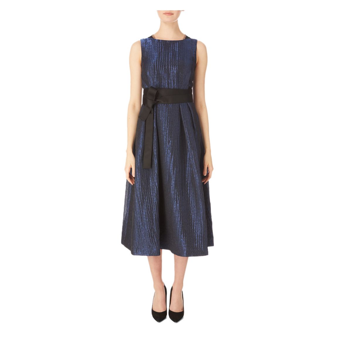 Midnight/Black Lace Trimmed Cocktail Dress main product photo