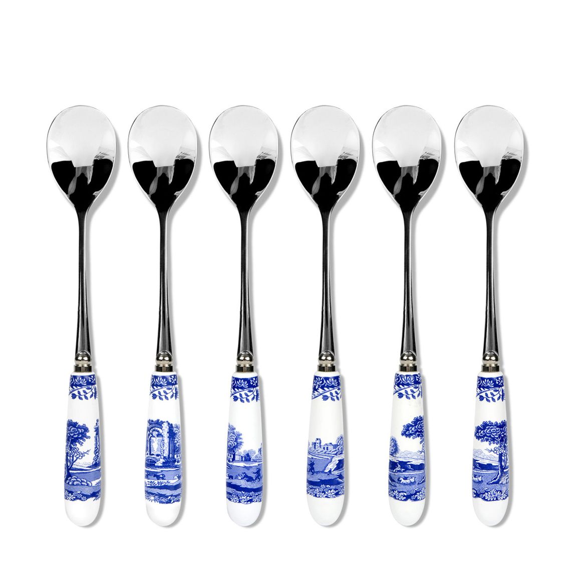 Set of 6 Blue Italian Tea Spoons main product photo