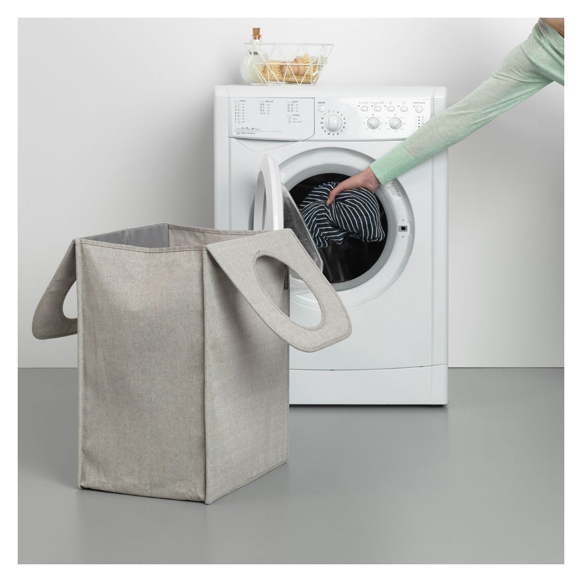 Grey Rectangular Laundry Bag, 55L main product photo