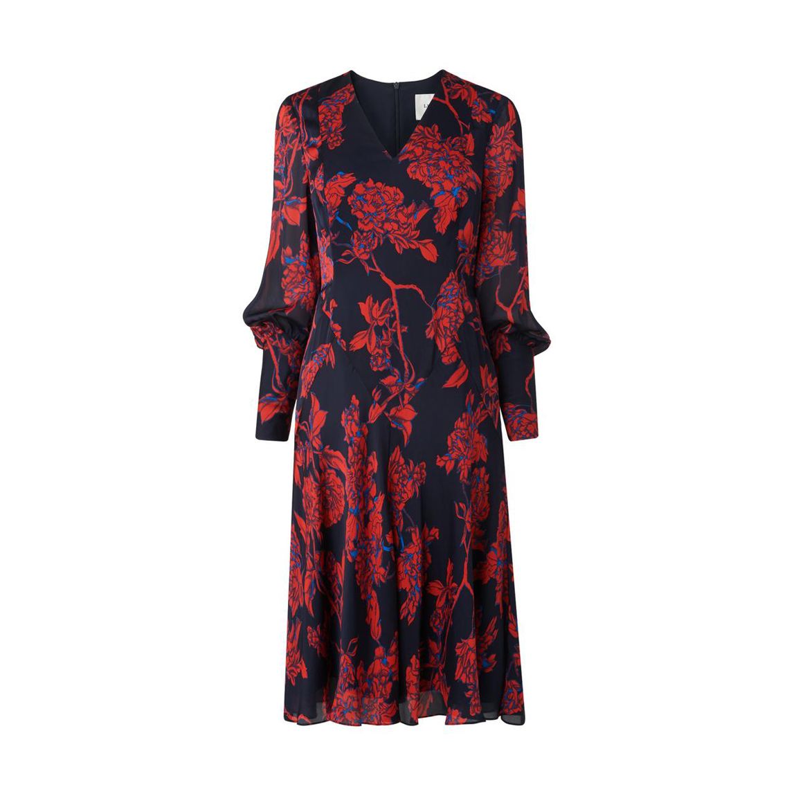 Pink/Navy Chiffon Mina Dress main product photo
