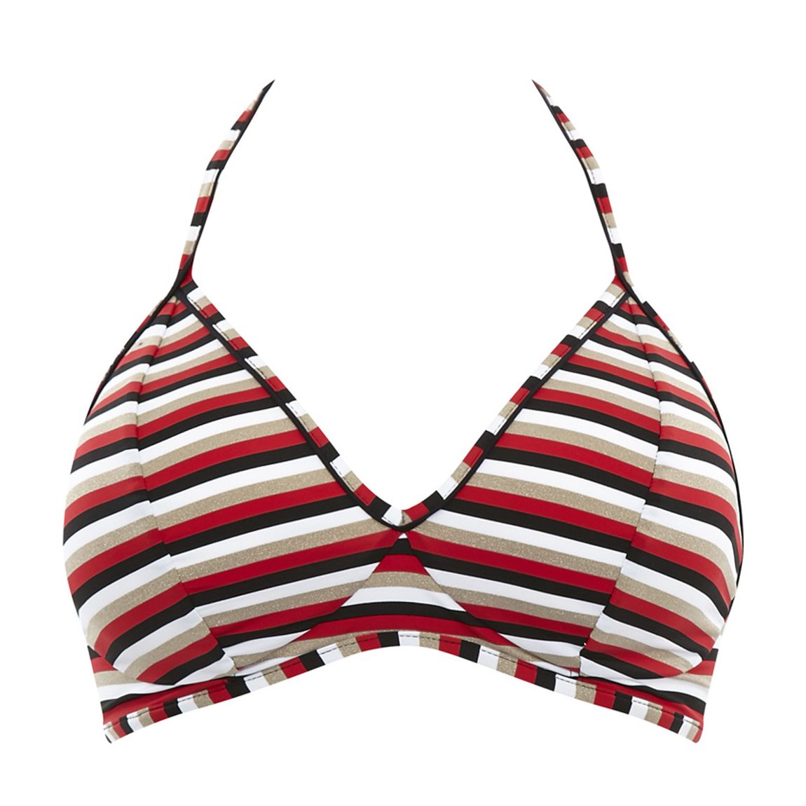 Disco Stripe Summer Triangle Bikini Top main product photo