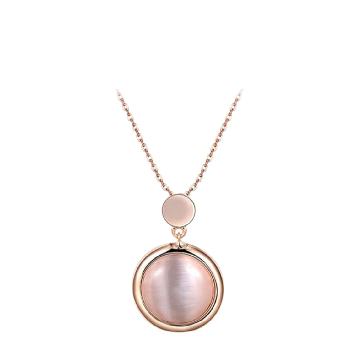 Rose Gold Plated Cat Eyelet Necklace with Swarovski Crystals main product photo