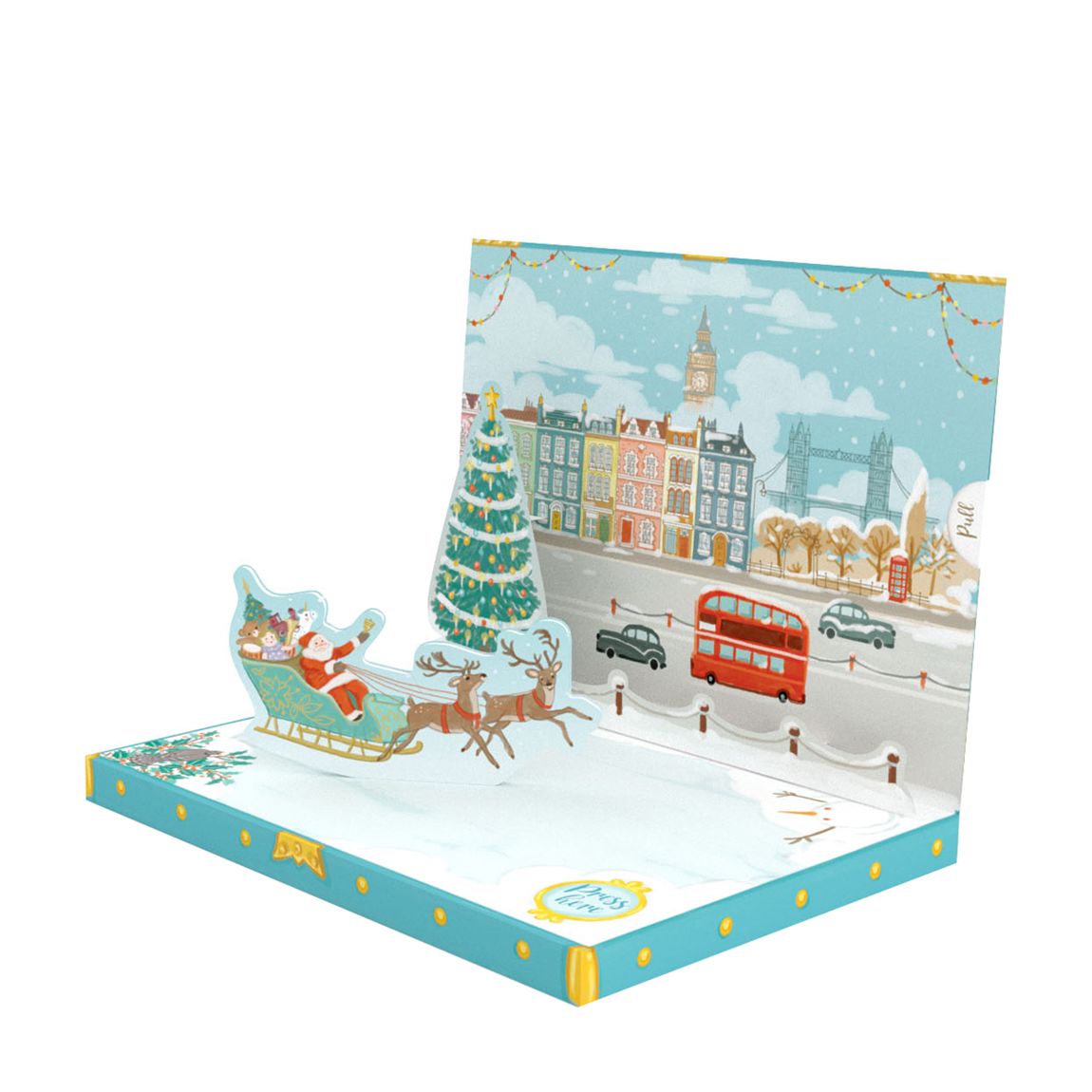 Christmas in London Music Box Card main product photo