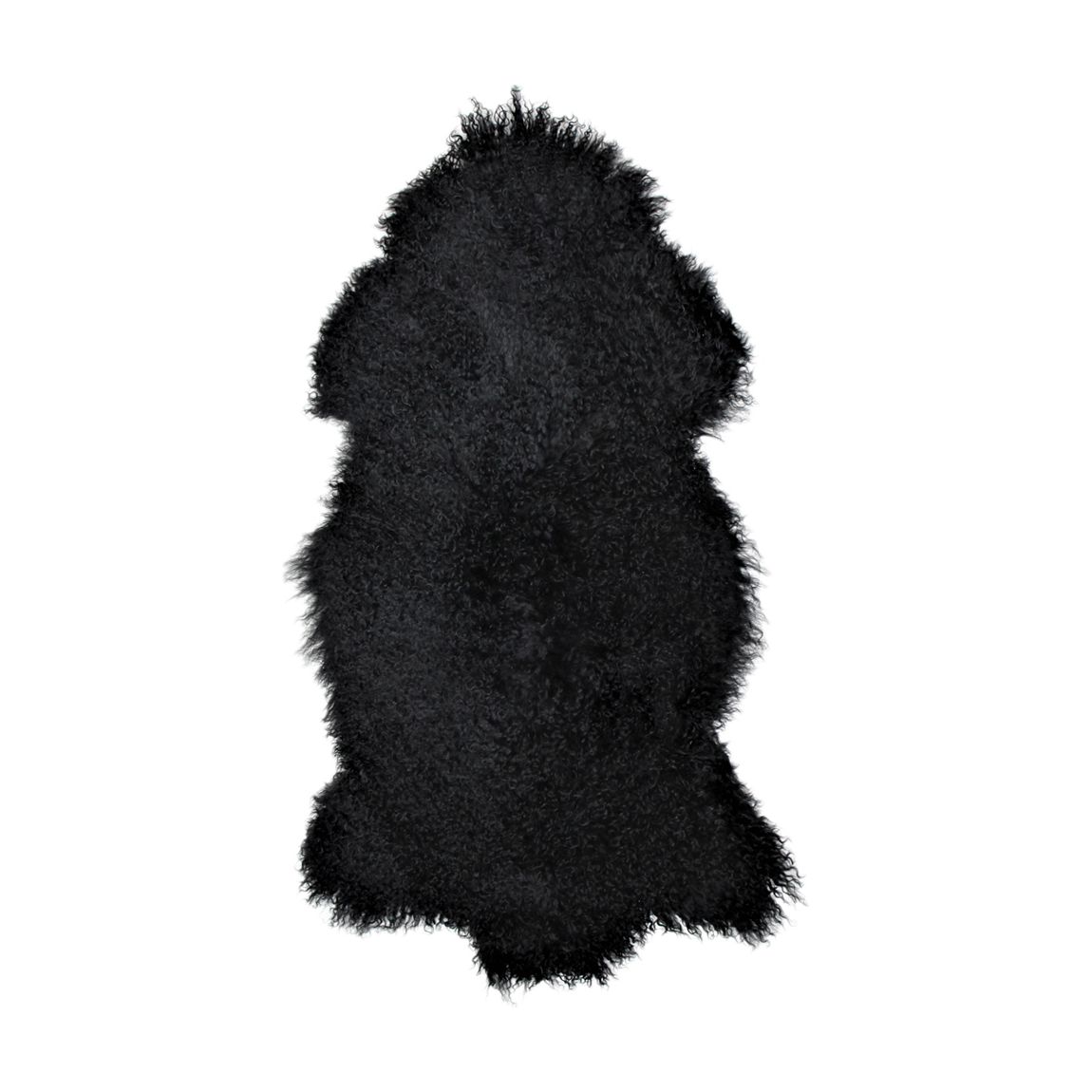 Sheepskin Rug Longwool Tibetan 80cm, Tibetan Black main product photo