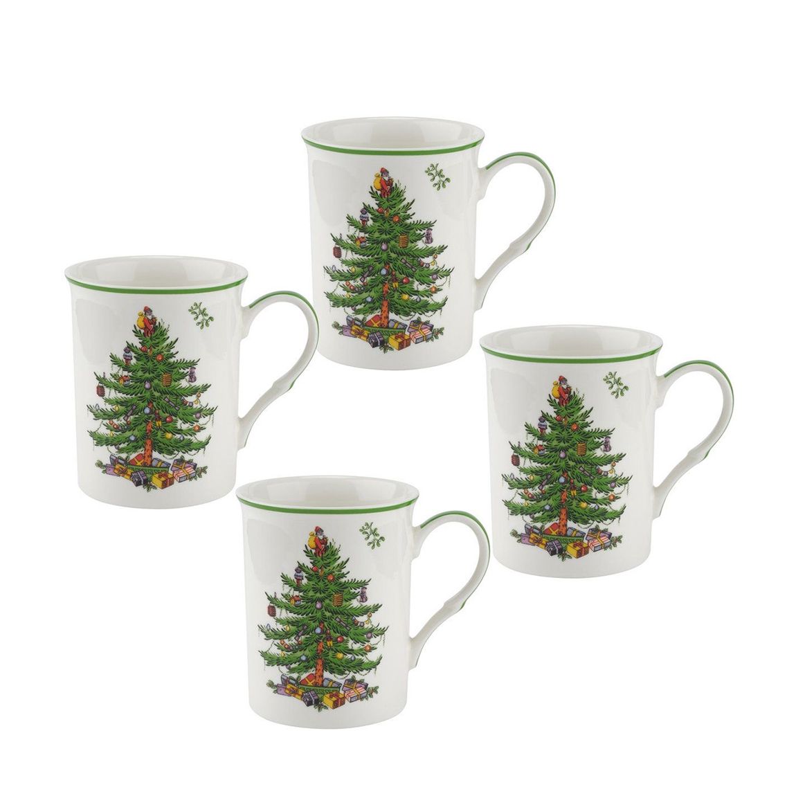 Set of 4 Christmas Tree Mugs main product photo
