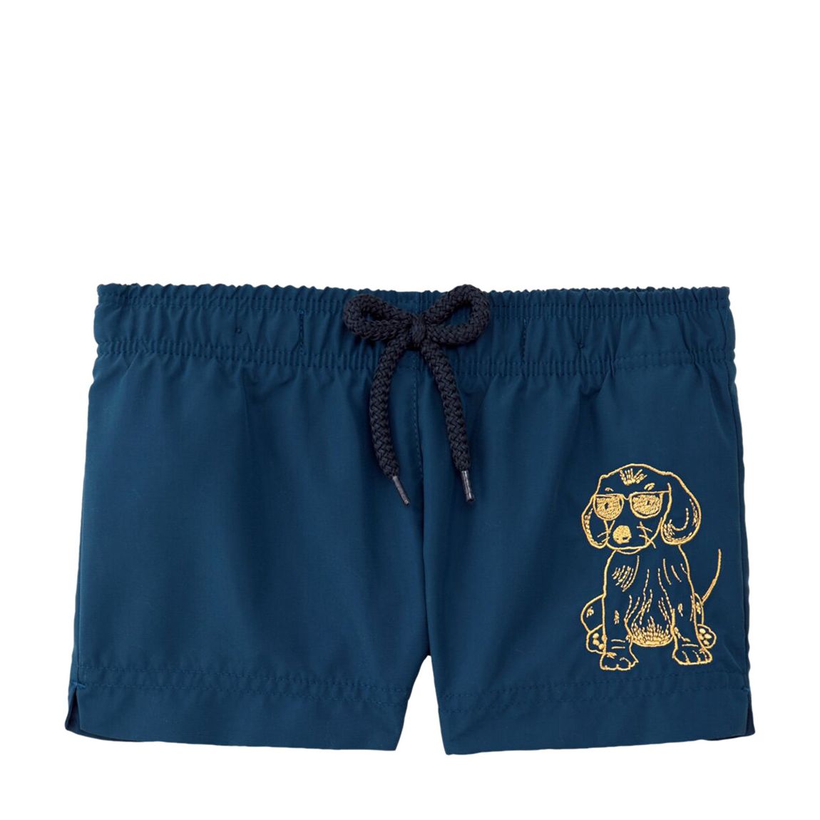Girl's Blue Embroidered Dog Shorts main product photo