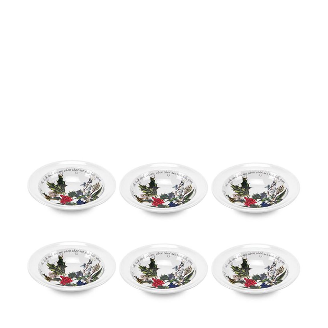 Set of 6 The Holly & The Ivy Dishes, 15cm main product photo