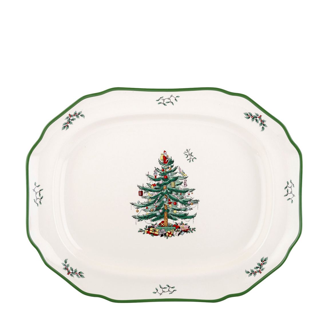 Christmas Tree Sculpted Oval Platter main product photo