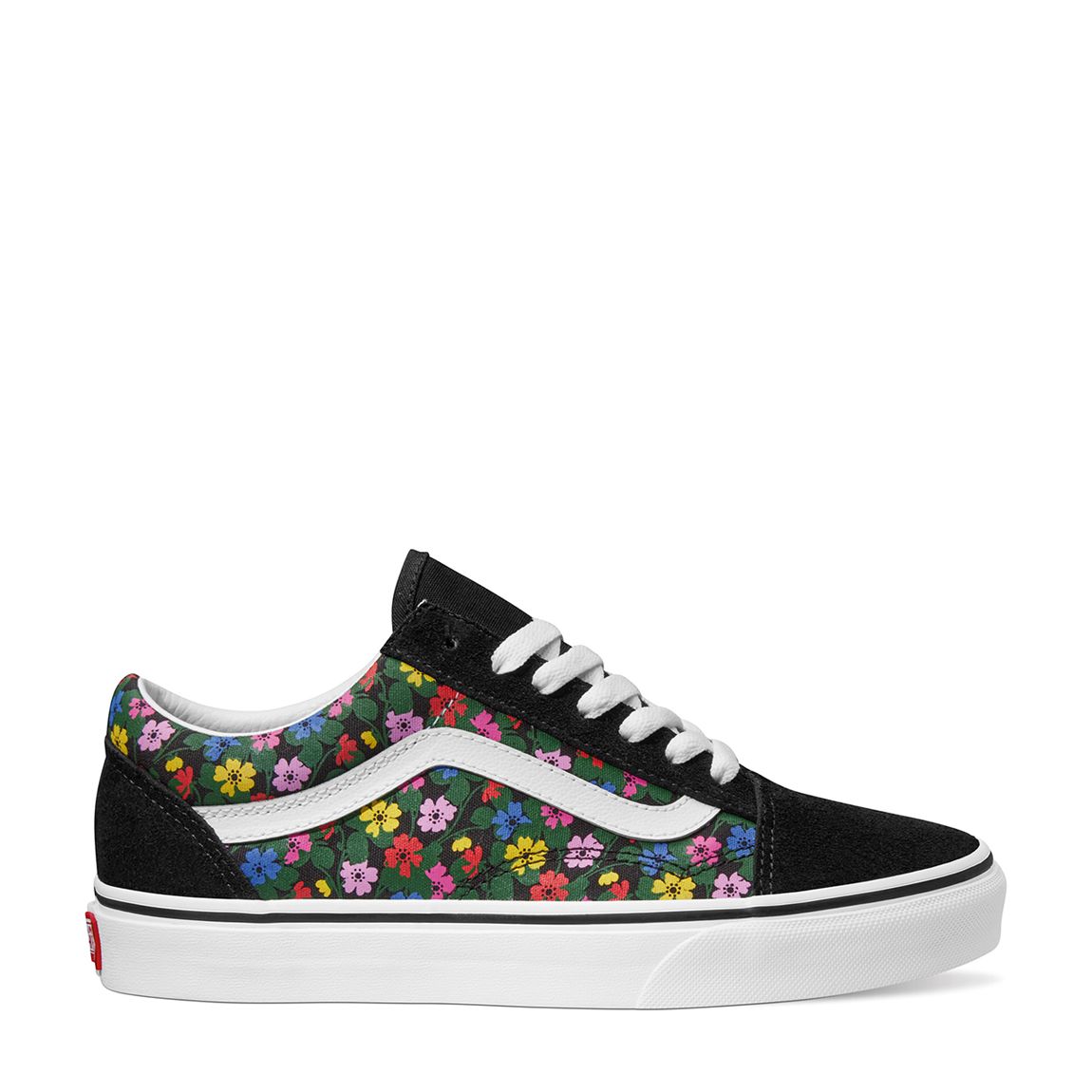 Women Black Floral UA Old Skool Trainers main product photo