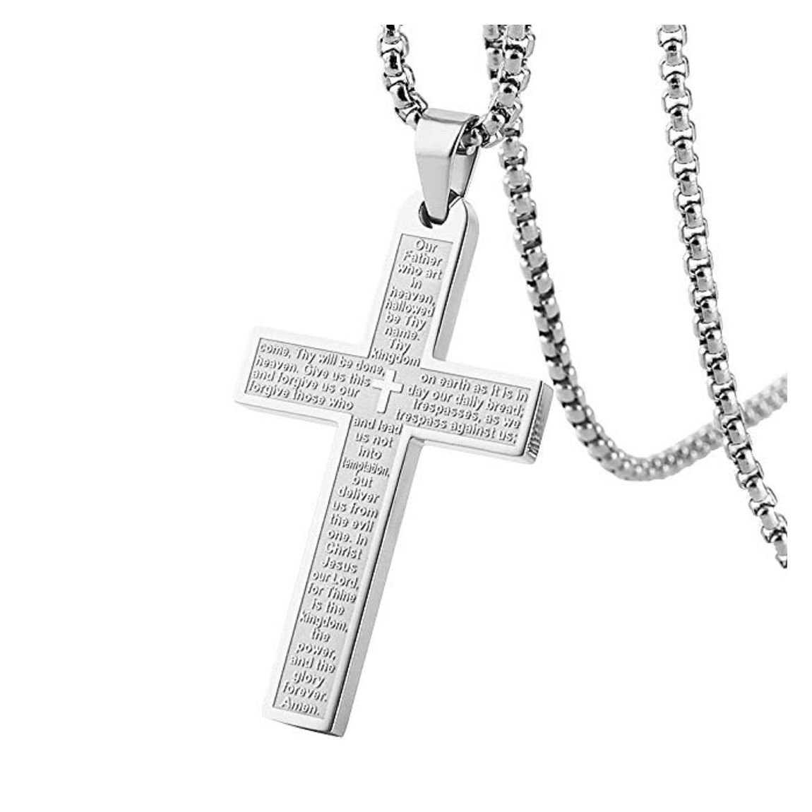 Silver Cross Necklace main product photo